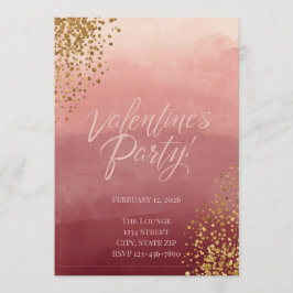 Modern Romantic Valentine’s Party Invitation Einladung