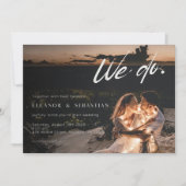 Modern Romantic We Do Photo Wedding Invitation Einladung (Vorderseite)