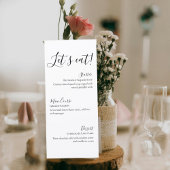 Modern Romantic Wedding Dinner Menu card Menükarte