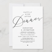 Modern Romantic Wedding Happily Ever After Dinner Einladung (Vorderseite)