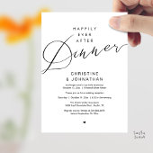 Modern Romantic Wedding Happily Ever After Dinner Einladung