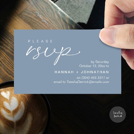 Modern Romantic Wedding Invites RSVP Reminder Card Begleitkarte
