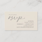 Modern Romantic Wedding Invites RSVP Reminder Card Begleitkarte (Vorderseite)
