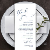 Modern Romantic Wedding Reception Thank You Card Programm