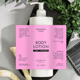 Modern rosa 8 OZ Cosmo Flasche Wasserdicht Etikett