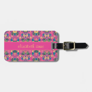 Modern rosa Abstrakt Gepäckanhänger