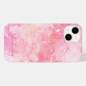 Modern rosa Abstrakt Personalisiert Case-Mate iPhone Hülle (Rückseite (Horizontal))