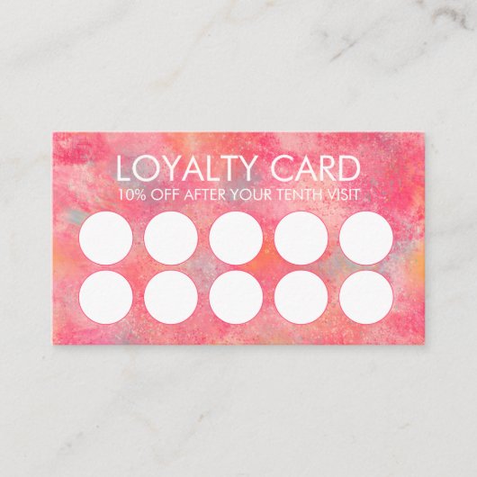 Modern rosa Abstrakt Treuekarte (Vorderseite)