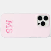 Modern rosa Anfangsmonogramm Case-Mate iPhone Hülle (Rückseite (Horizontal))