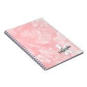 Modern rosa Anfangsmonogramm Notizblock (Rechte Seite)