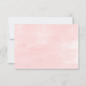 Modern rosa Aquarell Werden Sie mein Einladung (Rückseite)