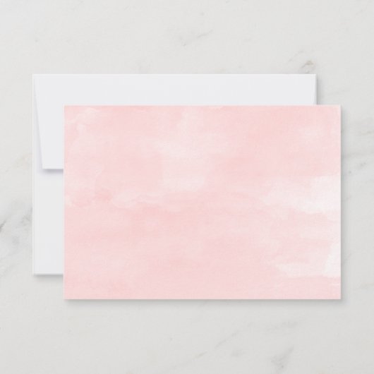 Modern rosa Aquarell Werden Sie mein Einladung (Rückseite)