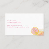 Modern rosa Barkeeper Cocktail Bow Bar Club Event Visitenkarte (Rückseite)