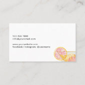 Modern rosa Barkeeper Cocktail Bow Bar Club Event Visitenkarte (Rückseite)