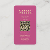 Modern rosa Berufliches Monogramm-Marketing Visitenkarte (Rückseite)