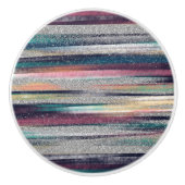 Modern rosa Blauer Glitzer Pinselstriche Farbe Far Keramikknauf (Vorderseite)