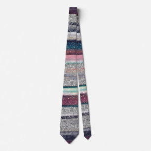 Modern rosa Blauer Glitzer Pinselstriche Farbe Far Krawatte