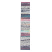 Modern rosa Blauer Glitzer Pinselstriche Farbe Far Mittelgroßer Tischläufer (Vorderseite)