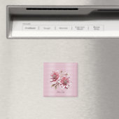 Modern rosa Blume Magnet (In Situ (Geschirrspüler))