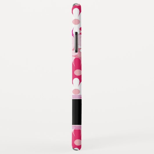 Modern rosa Blumenmuster Daisy Blume Monogramm Case-Mate iPhone Hülle (Hinten/Rechts)