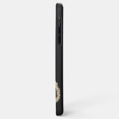 Modern rosa Blush Gold Venen Schwarze Agate Look Case-Mate iPhone Hülle (Hinten/Links)