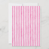 Modern rosa Bow Doodle Rahmen Geburtstag Einladung (Rückseite)