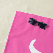 Modern rosa Bridesmaid Mit Monogramm Name Strandtuch (Beispiel)