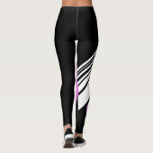 Modern rosa Brustkrebs Leggings (Rückseite)