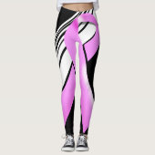 Modern rosa Brustkrebs Leggings (Vorderseite)