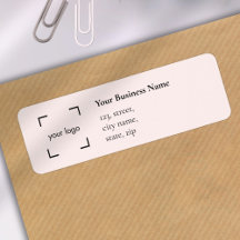 Modern rosa Business Return Address Label