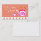 Modern rosa Café Loyalty Card für Kaffee Visitenkarte (Vorne/Hinten)