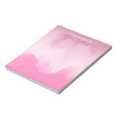 Modern rosa Edelkalligraphie Lebensmittelgeschäft Notizblock (Rotiert)