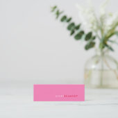 Modern rosa, einfach Beruflich Mini Visitenkarte (Stehend Vorderseite)