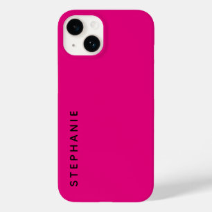 Modern rosa Einfache Minimalistische Bezeichnung Case-Mate iPhone 14 Hülle