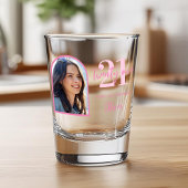 Modern rosa Elegant 21. Geburtstag Schnapsglas