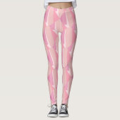 Modern rosa Fade Abstrakt Leggings (Vorderseite)