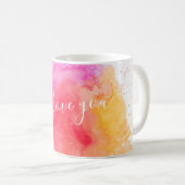 Modern rosa Farbe Kaffeetasse (VorderseiteRechts)