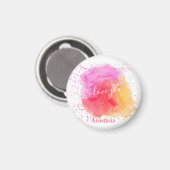 Modern rosa Farbe Magnet (Vorderseite/Rückseite)