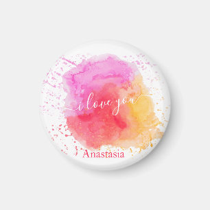 Modern rosa Farbe Magnet