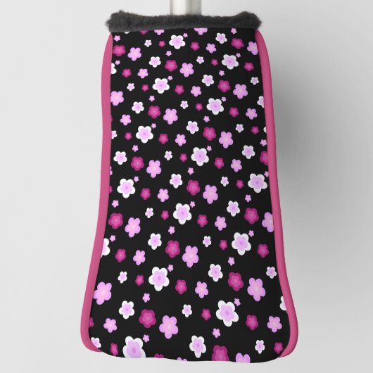 Modern rosa Farbverlaufsmuster Blume Name Golf Headcover (Rotieren 90)