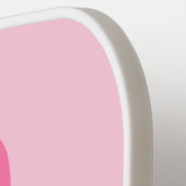 Modern rosa fett Anfangsmonogramm Pickleball Schläger (Linke Seite)