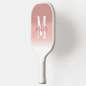 Modern rosa fett Monogramm Pickleball Schläger (Links)