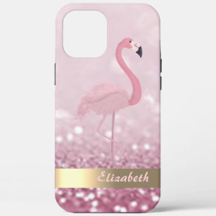 Modern rosa Flamingo Glitzer Bokeh - Personalisier Case-Mate iPhone Hülle