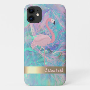 Modern rosa Flamingo Opal Iridescent Case-Mate iPhone Hülle