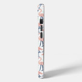 Modern rosa Flamingos Monogram Case-Mate iPhone Hülle (Rückseite / Links)