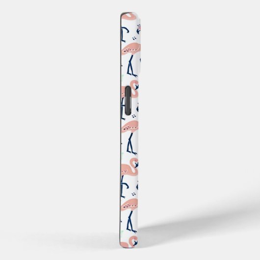 Modern rosa Flamingos Monogram Case-Mate iPhone Hülle (Rückseite / Rechts)