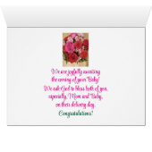 Modern, rosa & floral, Eltern zur Karte (Innenansicht Horizontal (Unten))