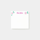 Modern rosa Floral Post-it Klebezettel (Vorderseite)