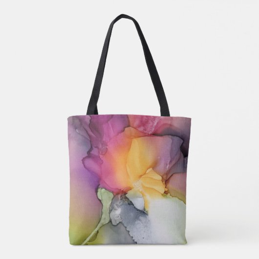 Modern rosa Floral Tasche (Rückseite)