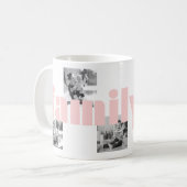 Modern rosa Foto Typ 4 mit Monogramm Kaffeetasse (Vorderseite Links)